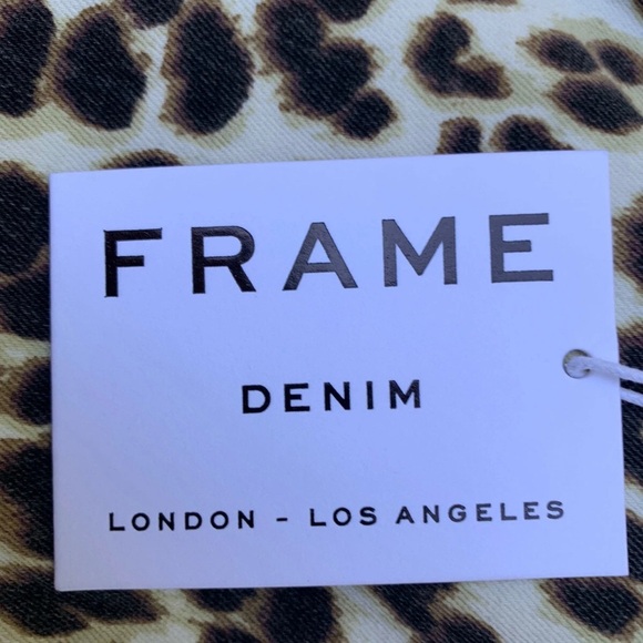 FRAME Denim 26 Ali Ultra High Rise Cigarette Skinny Leopard Jeans NEW.  184 - Picture 4 of 5